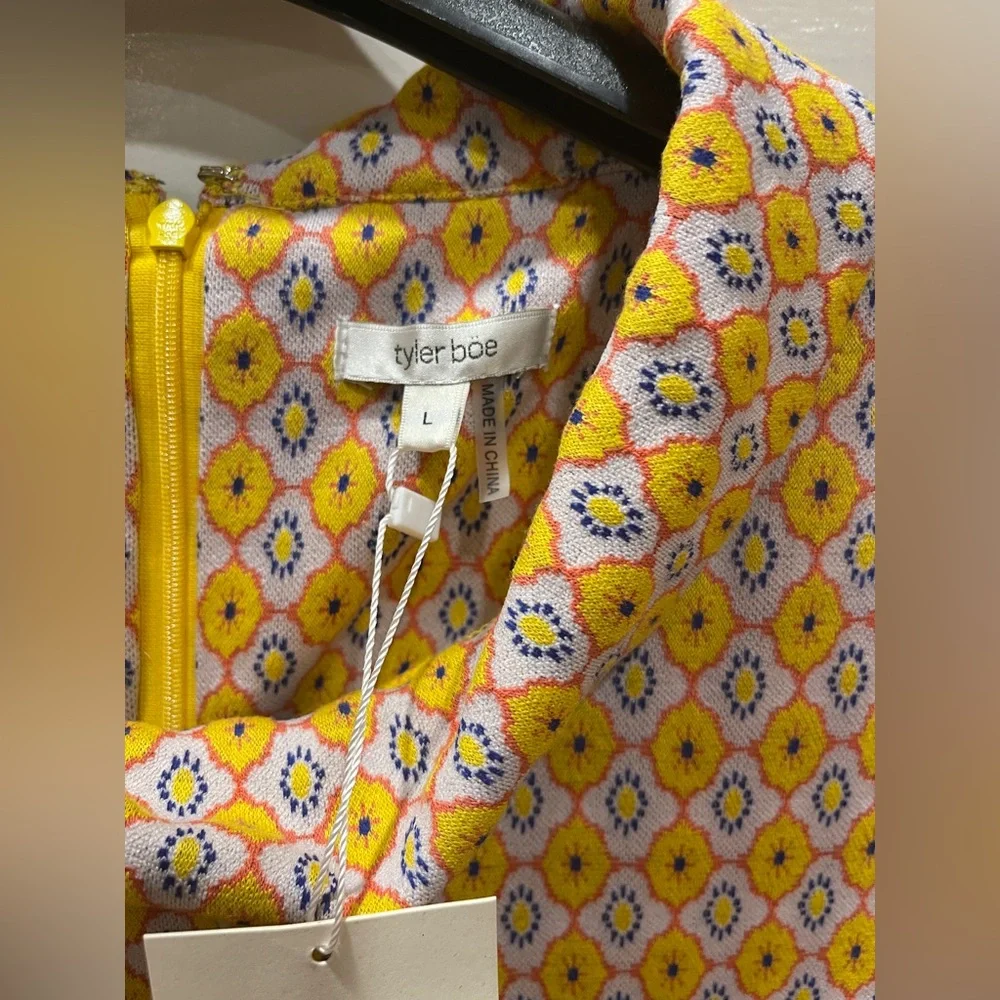 Tyler Boe  Kristen Jacquard Shift Dress, NWT, Size L - Picture 6 of 8